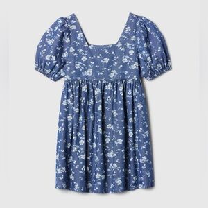 GAP Toddler Chambray Puff Sleeve Dress